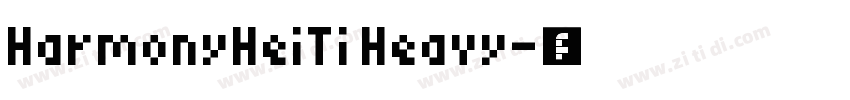 HarmonyHeiTi Heavy字体转换